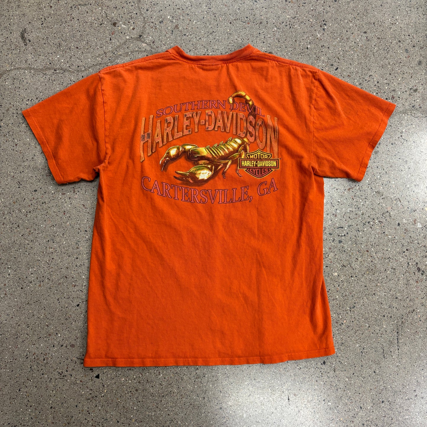 Harley Davidson Shirt Orange (M)