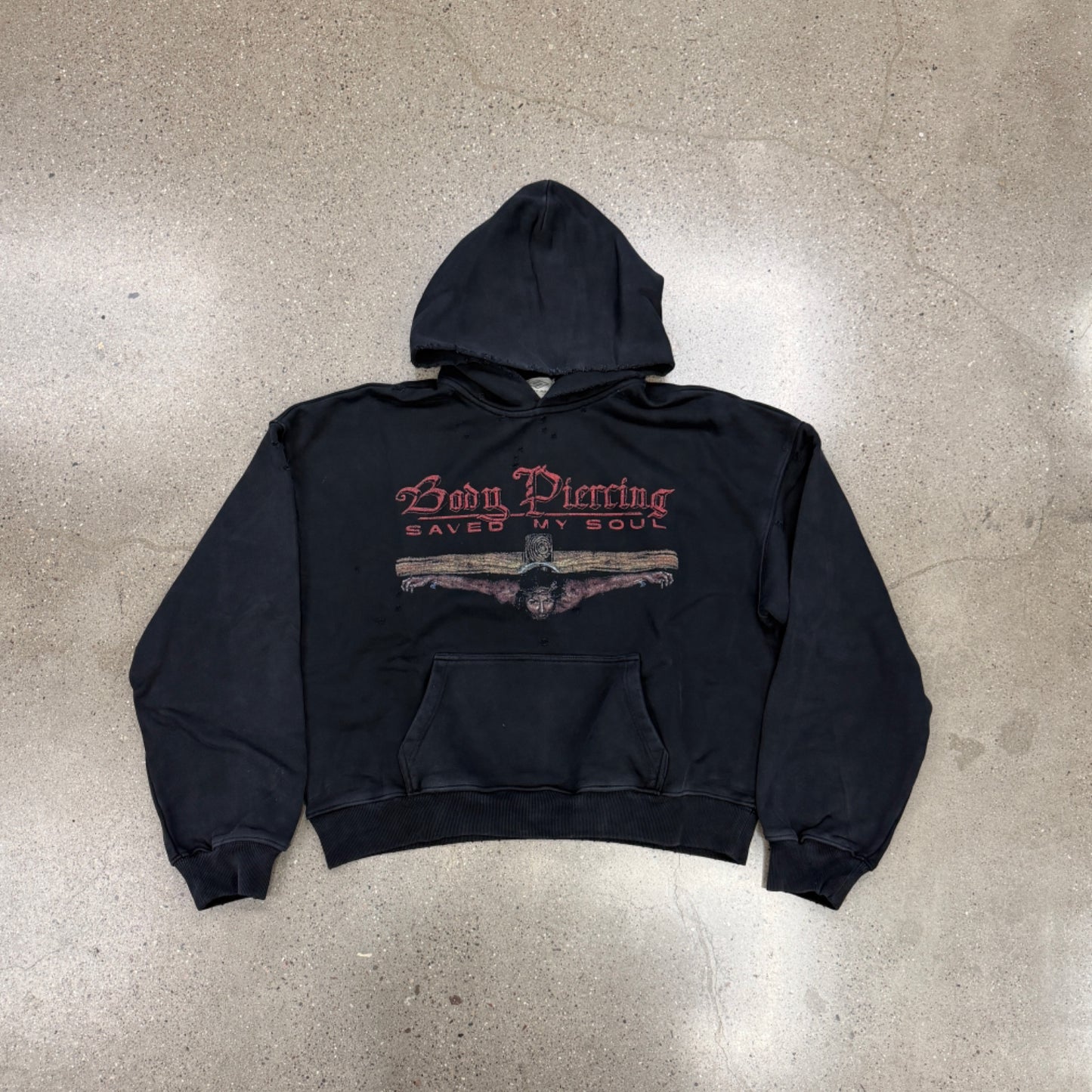 Selah Body Piercing Distressed Hoodie