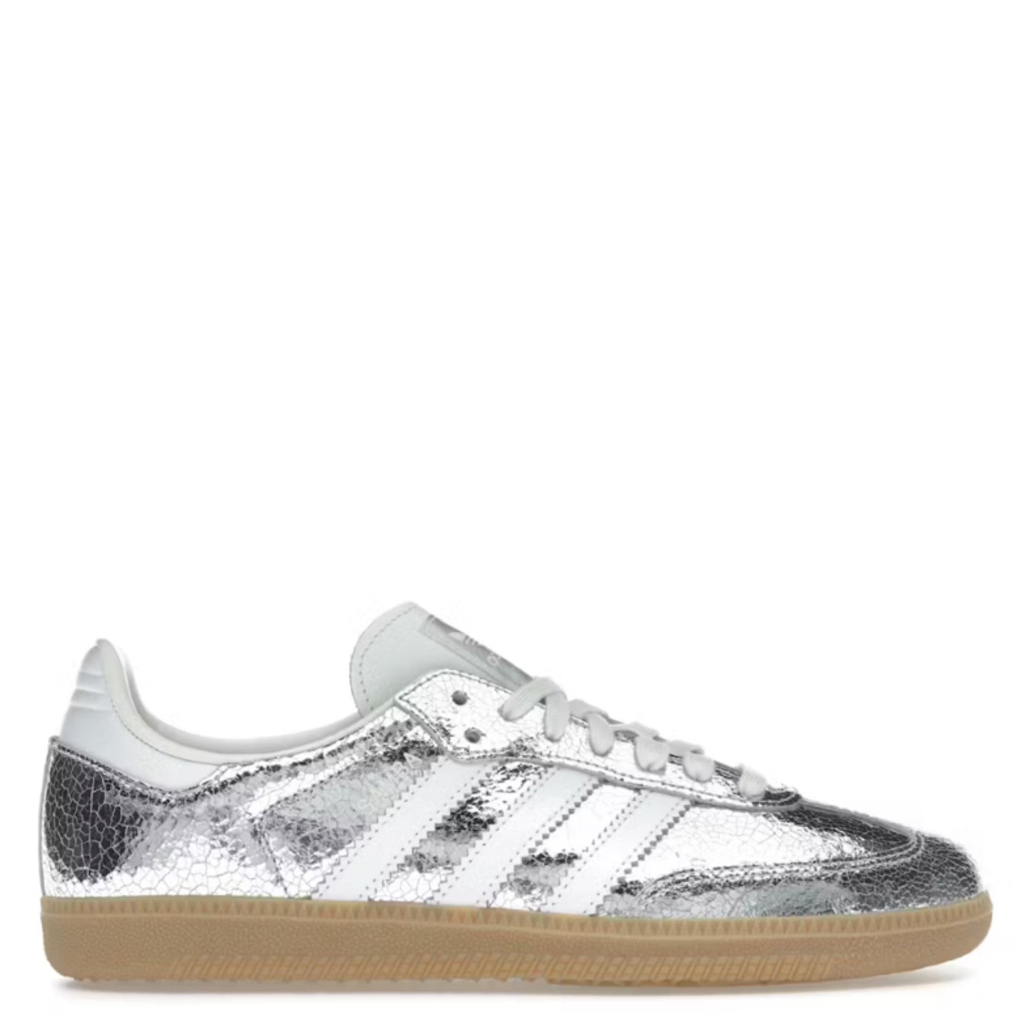 Adidas Samba Silver Metallic Cracked