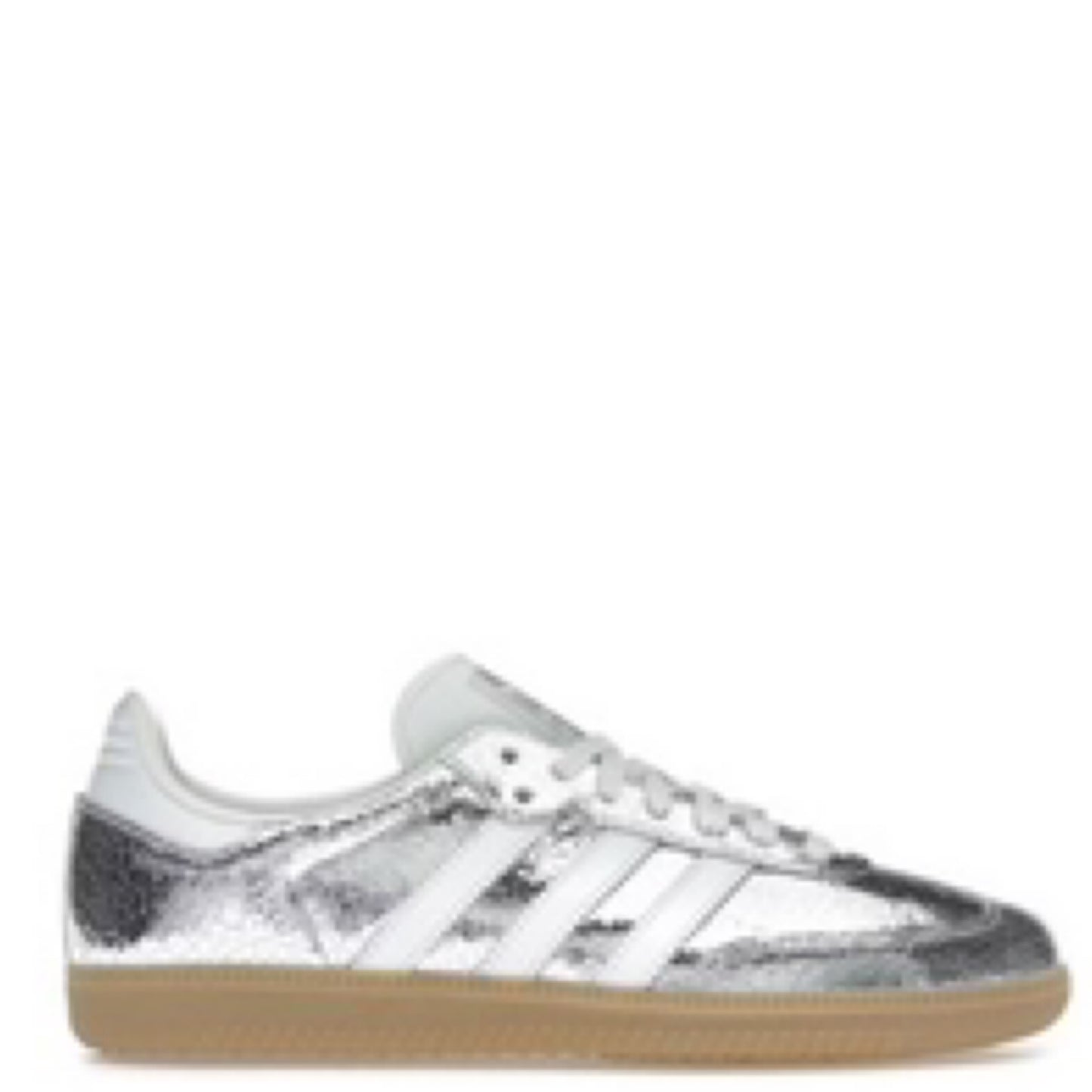 Adidas Samba Silver Metallic Cracked