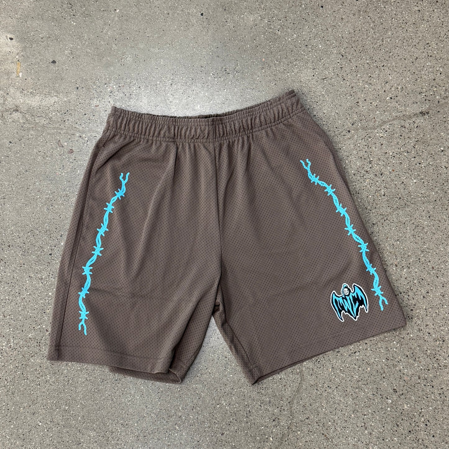 Warren Lotas Bat Reaper Shorts Brown