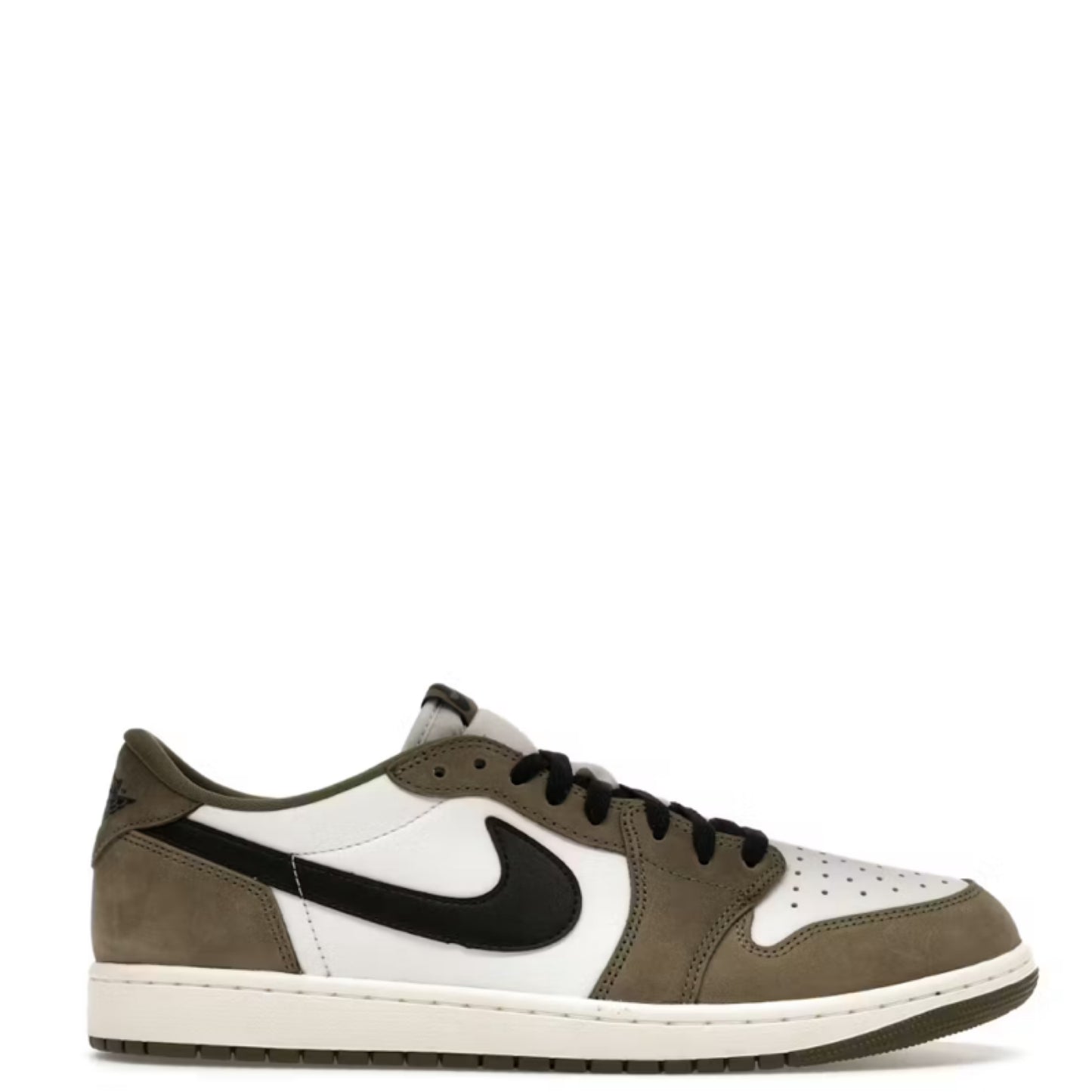 Jordan 1 Low Medium Olive Summit White Sail Black