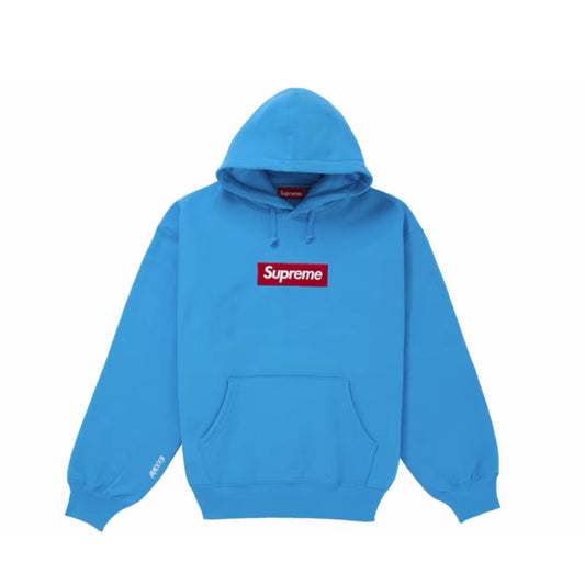 Supreme Box Logo Hooded Sweatshirt (FW25) Cyan