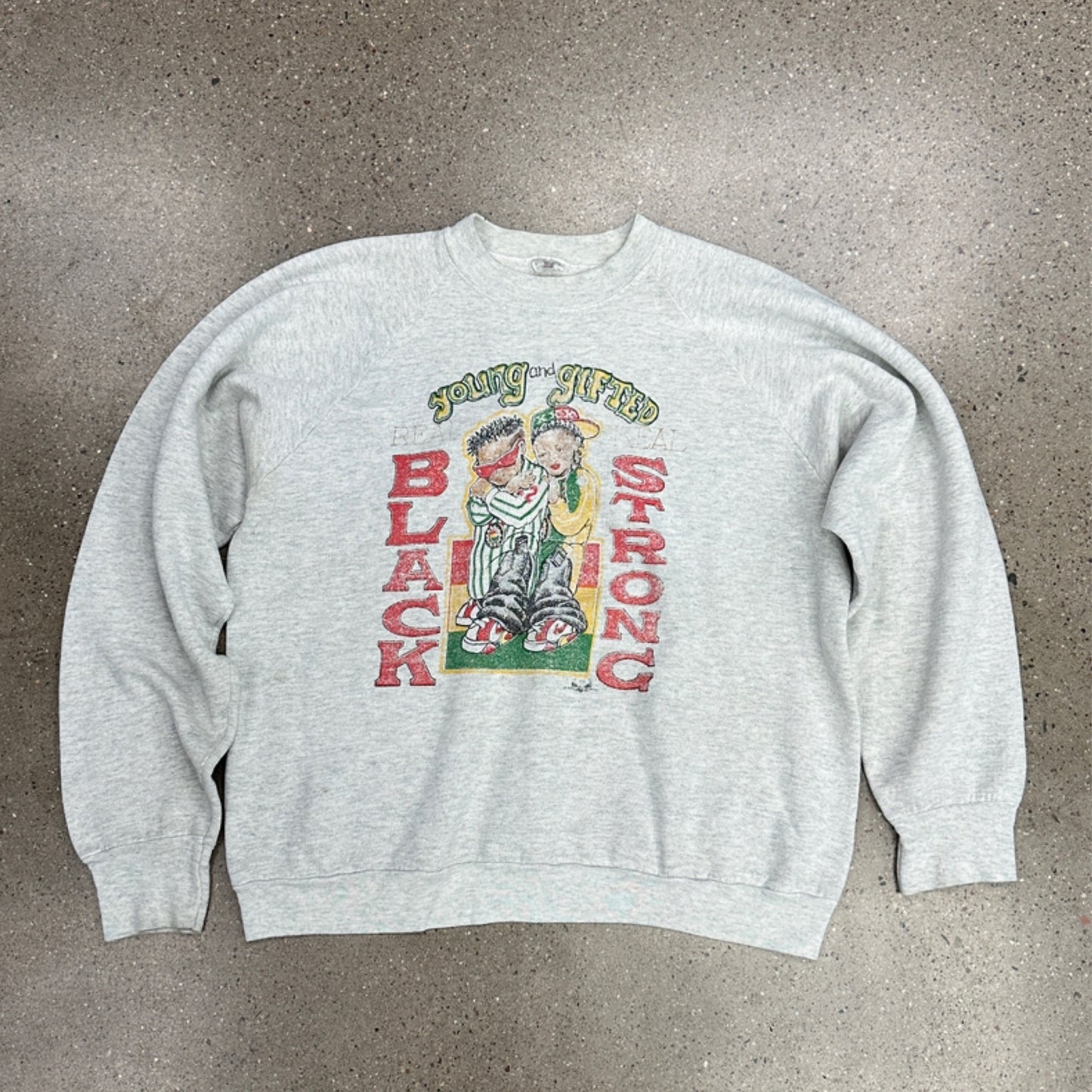Vintage Black Strong Crewneck