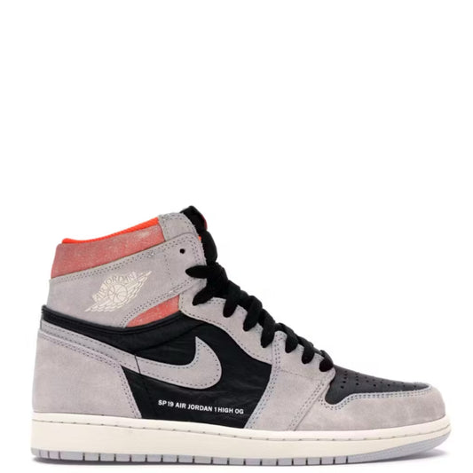 Jordan 1 High Neutral Grey Hyper Crimson