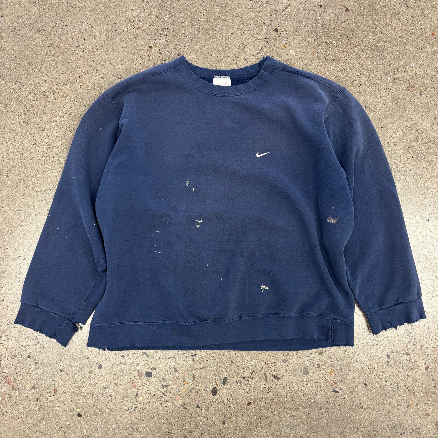 Vintage Rerun Nike Crewneck Navy Paint Splatter (XL)