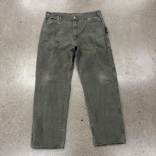 Vintage Dickies Carpenter Pants Olive (38x32)