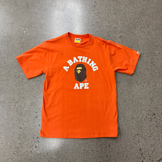 Bape College Shirt Orange
