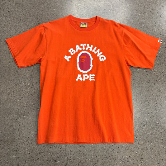 Bape Orange Brush College Shirt