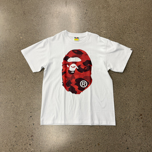Bape Ape Head Shirt Red Camo