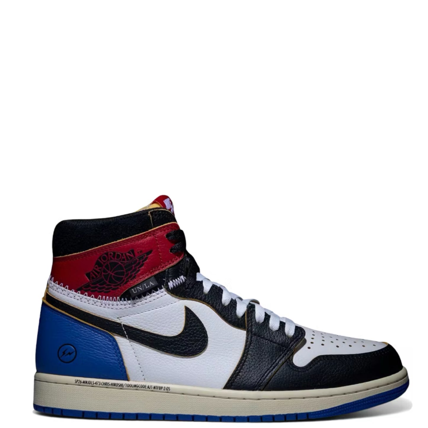 Jordan 1 Retro High OG SP Fragment x Union LA Varsity Red Sport Royal