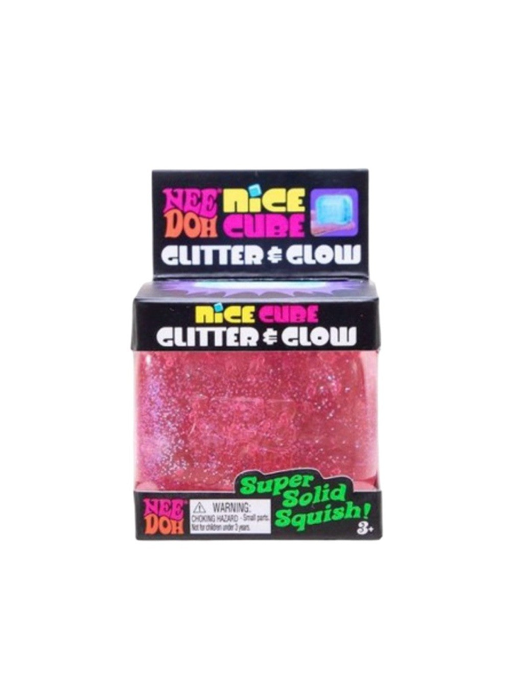NeeDoh Nice Cube Glitter and Glow Squishy Fidget Toy
